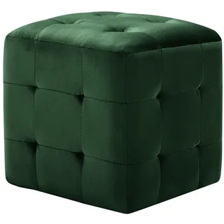 vidaXL Pouf 2 Stk. Samtstoff 30 x 30 x 30 cm Grün