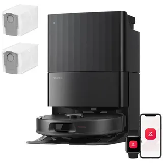 Roborock Saugroboter mit Wischfunktion Qrevo S Pro, verbessert von QV 35A, 18.500 Pa schwarz