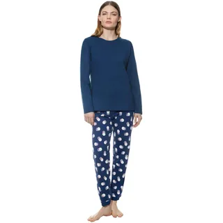 Serie Scribbled Dots Damen Schlafanzüge Deep Marine M(40)
