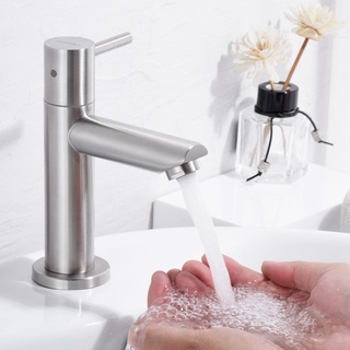 Kaltwasser Wasserhahn Bad Armatur Waschtischarmatur Badarmaturen für Badzimmer mit Anschlussschlauch