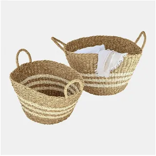 Mirabeau Dekokorb Korb 2er Set Farivon braun/creme (2er Set, 2er Set) braun