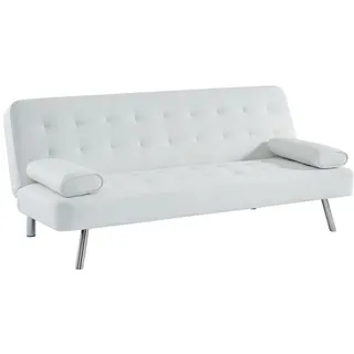 Vente-unique - Schlafsofa 2 Michelle - Kunstleder - weiß