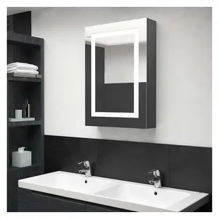 vidaXL LED-Spiegelschrank 50 cm grau