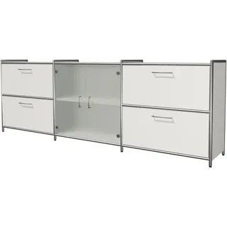 Kerkmann Sideboard Lago, 13732610 weiß,Glas 236,0 x 38,0 x 78,0 cm, 1 St.