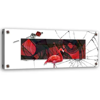 Feeby Wandbild, Rot, Textil, Abstrakt, Rechteckig, 90x30 cm, Bilder und Zubehör, Wandbilder, Leinwandbilder