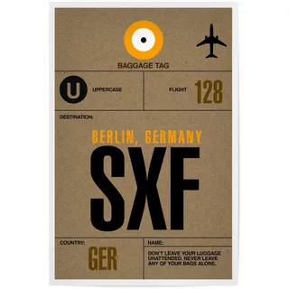 artboxONE Poster 30x20 cm Städte Airport Schönefeld hochwertiger Design Kunstdruck - Bild Flughafen Berlin Flughafen