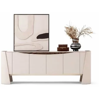Xlmoebel Sideboard Beiges Holz-Sideboard 230 cm im modernen Design für Esszimmer (Sideboard, 1 St., Sideboard 230 x 51 x 82 cm), Made in Europa beige|braun