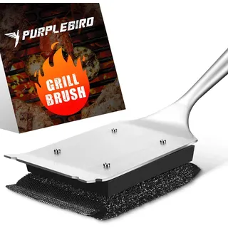 Grillbürste Für Gussrost, 3 in 1 BBQ Grill Bürste, Grill Reinigungsbürste Edels