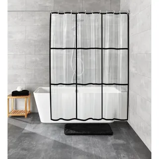 KLEINE WOLKE Duschvorhang Brooklyn 180 x 200 cm transparent