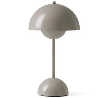&Tradition - Flowerpot Akku Tischleuchte VP9, grau-beige