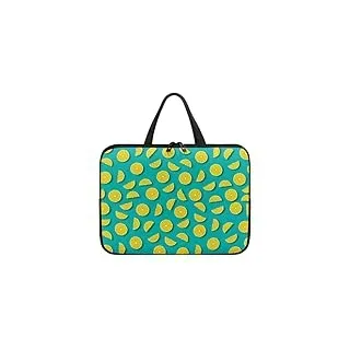 Surwin Laptophülle mit Griff, 3D Zitrone Muster Laptop Hülle Tasche Wasserdicht Laptop Hüllen Laptoptasche mit Reißverschluss, Stoßfest Langlebig Notebook Sleeve (15 Zoll,Zitrone)
