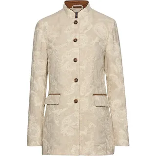 White Label Longblazer Bestickter Jacquard-Gehrock beige|braun 38