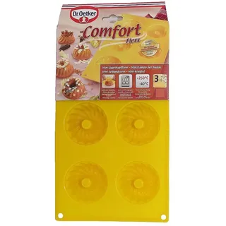 Dr. Oetker Silikon 6er Mini Gugelhupfform Formidabel Gelb Muffin Back Form