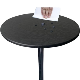 NNSMUN Elastische Tischdecke Gartentischdecke RundtischdeckeTischdecke Outdoor, Elastisch Rund Gartentischdecke, Abwaschbar abwischbar Wetterfest (60 cm (Runder Tisch),Schwarz)