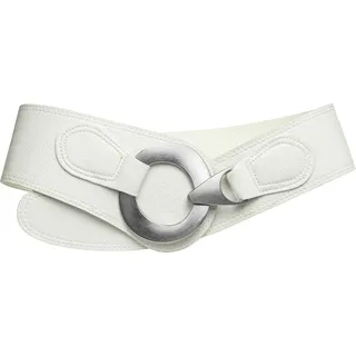 Caspar Taillengürtel GU243 breiter Damen Gürtel weiß 90