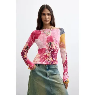 DESIGUAL Sweatshirt Blumenmuster Rot 38