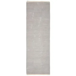 Homescapes Handwebteppich 66 x 200 cm Grau/Silber