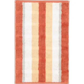 CAWÖ Noblesse Stripe Gästehandtuch 30 x 50 cm orange