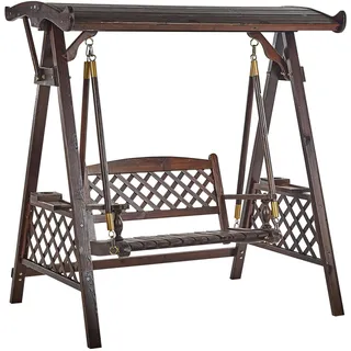 Beliani SENARICA Braun/Gold 2-Sitzer