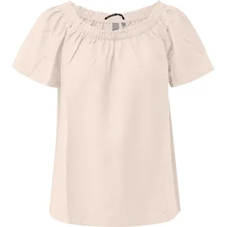 QS Viskosemix-Bluse mit Carmenausschnitt orange 42