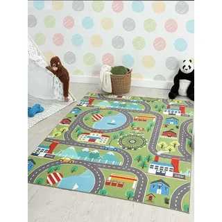 The CarPET Happy Life Kinderteppich 140 x 200 cm Grün