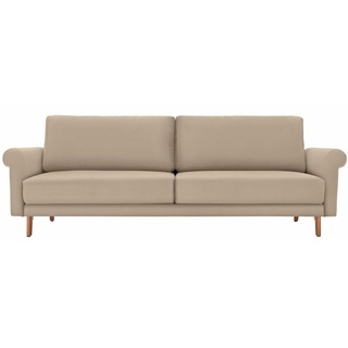 hülsta sofa 2-Sitzer »hs.450«, modern Landhaus, Füße in Nussbaum, Breite 168 cm beige