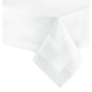 DecoHomeTextil Heimtextilmanufaktur Tischdecke 140x220 cm unifarben Weiß