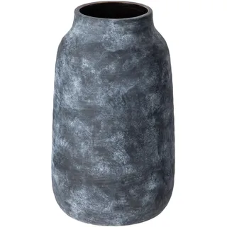 Dekovase Blumenvase aus Keramik Rund Tischvase im Antik Shabby Chic Look Vasen für Blumengesteck, H x Ø: 24,5 x 13 cm