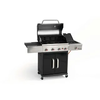 LANDMANN Triton 4.1 Grillstation Gas Holzkohle Grill 4 Brenner BBQ Grillwagen