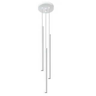 Liadomo Pendelleuchte Vela, ohne Leuchtmittel, minimalistisches Design, Rondell oder Linear, Weiß/Schwarz weiß Rund - 20 cm x 100 cm