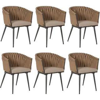 MCW Esszimmerstuhl N38 Alu beige 6er Set
