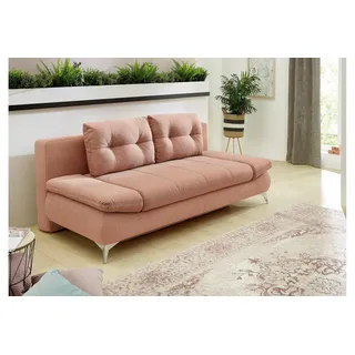 Jockenhöfer Schlafsofa JOCKENHÖFER GRUPPE "Mats, B: 200 cm, Liegefl. 160x200 cm", orange (koralle), B:200cm H:92cm T:100cm, Microfaser (92% Polyester, 8% Nylon), Sofas, Schlafsofa, mit Bettfunktion, Bettkasten & Armteilverstellung