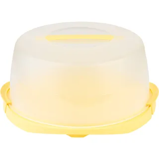 ERNESTO® Torten-/Kuchenbehälter Kunststoff (gelb)