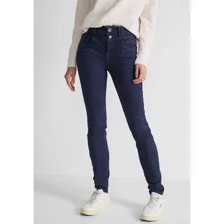 Slim-fit-Jeans STREET ONE Gr. 31, Länge 32, blau (clean indigo wash) Damen Jeans Röhrenjeans im Fünf-Pocket-Stil