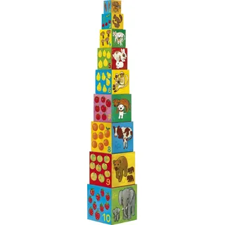 Djeco Stapelturm Meine Freunde mehrfarbig