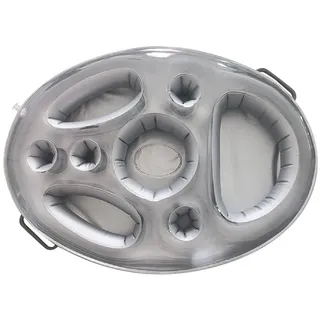 Schwimmendes Pooltablett, Schwimmende Poolbar Mit 8 Löchern, Snacktablett Für Den Poolbereich, Schwimmende Poolbar, Schwimmende Spa-bar, Geeignet Für Strandpartys Und Außen-whirlpools (grau)