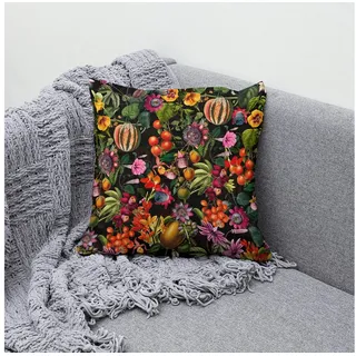 raxxa Dekokissen "Mitternachtserwachen im Paradies- Vintage- Dschungel Tropenmotiv" 60 cm x 60 cm