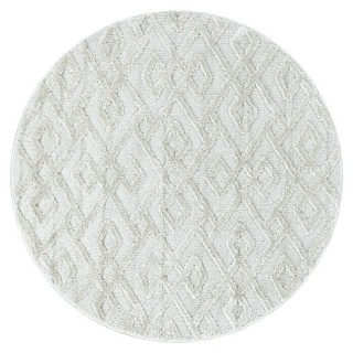 Hochflorteppich Pisa 4708  (Cream, Durchmesser: 120 cm, 100% Polypropylen)