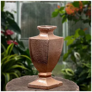 Antikas Fensterdekoration Aluminium Vase, Amphore, klein, Vase, Kupferfarbend rot