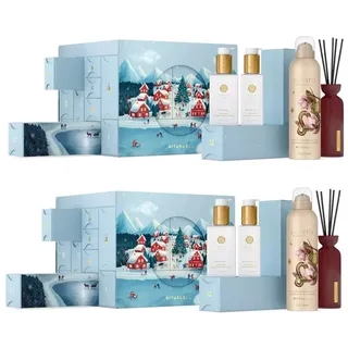 Rituals Adventskalender Rituals Adventskalender Deluxe 2025 – Doppelpack (48-tlg), Zwei Deluxe Diorama-Adventskalender mit je 24 Luxus-Überraschungen grün|rot