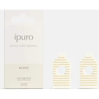 ipuro Classic Autoduft Blanc Refill 2x9g - Auto Lufterfrischer mit Minze Geranie & Sandelholz Duft - Langanhaltender Autoduft Ersatz - Passend für ipuro Classic Auto Duft Clip Diffuser