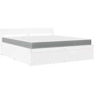 vidaXL Bett 180 x 200 cm Weiß