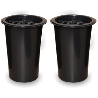 VERSHY Grabvaseneinsatz mit Blumenverteiler 2er-Pack aus Kunststoff Ø9,5 cm Höhe 15 cm