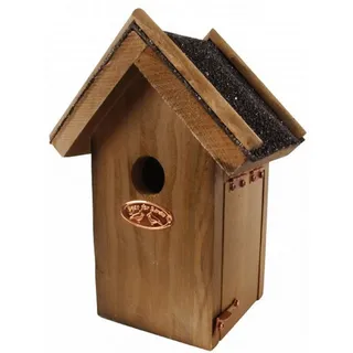 Esschert Design Nistkasten, Vogelhaus Zaunkönig in braun mit Bitumendach, ca. 16 cm x 11 cm x 22 cm
