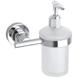 tesa Seifenspender 1x tesa luup Seifenspender, (Komplett-Set, 2-tlg), chrom-weiß 10 cm : 12,5 cm : 15,5 cm silberfarben