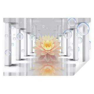 Wallarena Fototapete 3D EFFEKT Blumen Tunnel Abstrakt Vlies Tapete Wohnzimmer Schlafzimmer, Glatt, 3D-Optik, Tapete inklusive Kleister Vliestapete Motivtapete Wandtapete 4.16 m x 2.54 m