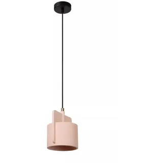 Licht-Erlebnisse Pendelleuchte NIRAL, ohne Leuchtmittel, Beton Beton E27 H: max. 120 cm Schwarz Rosa rund Modern rosa|schwarz