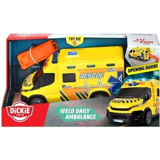 Dickie Toys Spielzeug-Krankenwagen Fahrzeug Krankenwagen Go Real / SOS Iveco Daily Ambulance 203713014