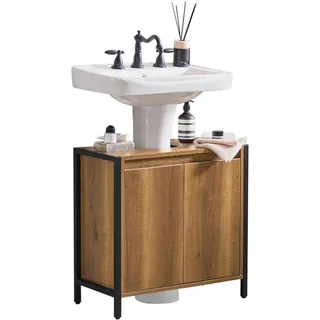 SoBuy Waschbeckenunterschrank 2 Türen 60 x 60 x 30 cm Braun