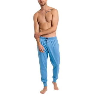 HAASIS Bodywear 1919 Pyjamahose Pyjamahose mit Bündchen 77118876-horizont (1-tlg) Optimale Passform, pflegeleicht, formbeständig, strapazierfähig blau S
